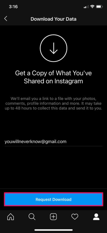 Comment télécharger une copie de vos données Instagram