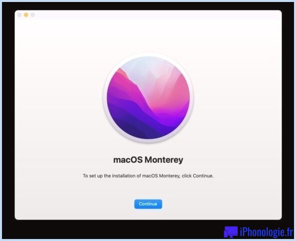 Installation de macOS Monterey