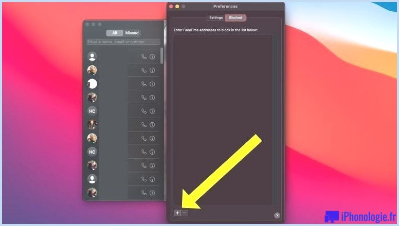Comment bloquer et débloquer des personnes sur FaceTime : Ajouter une liste MacOS
