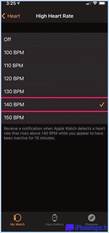 Comment configurer Apple Watch pour signaler une fréquence cardiaque élevée