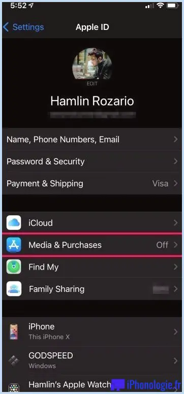 Comment utiliser un identifiant Apple différent pour l'App Store et les achats