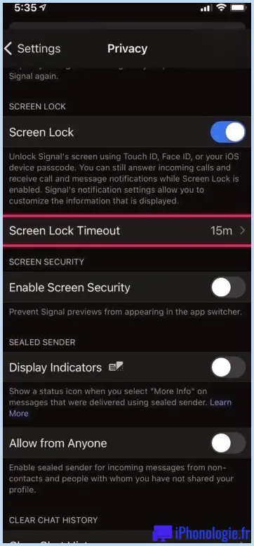 Comment verrouiller le signal avec Face ID ou Touch ID sur iPhone