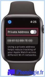 Comment utiliser une adresse MAC privée sur Apple Watch