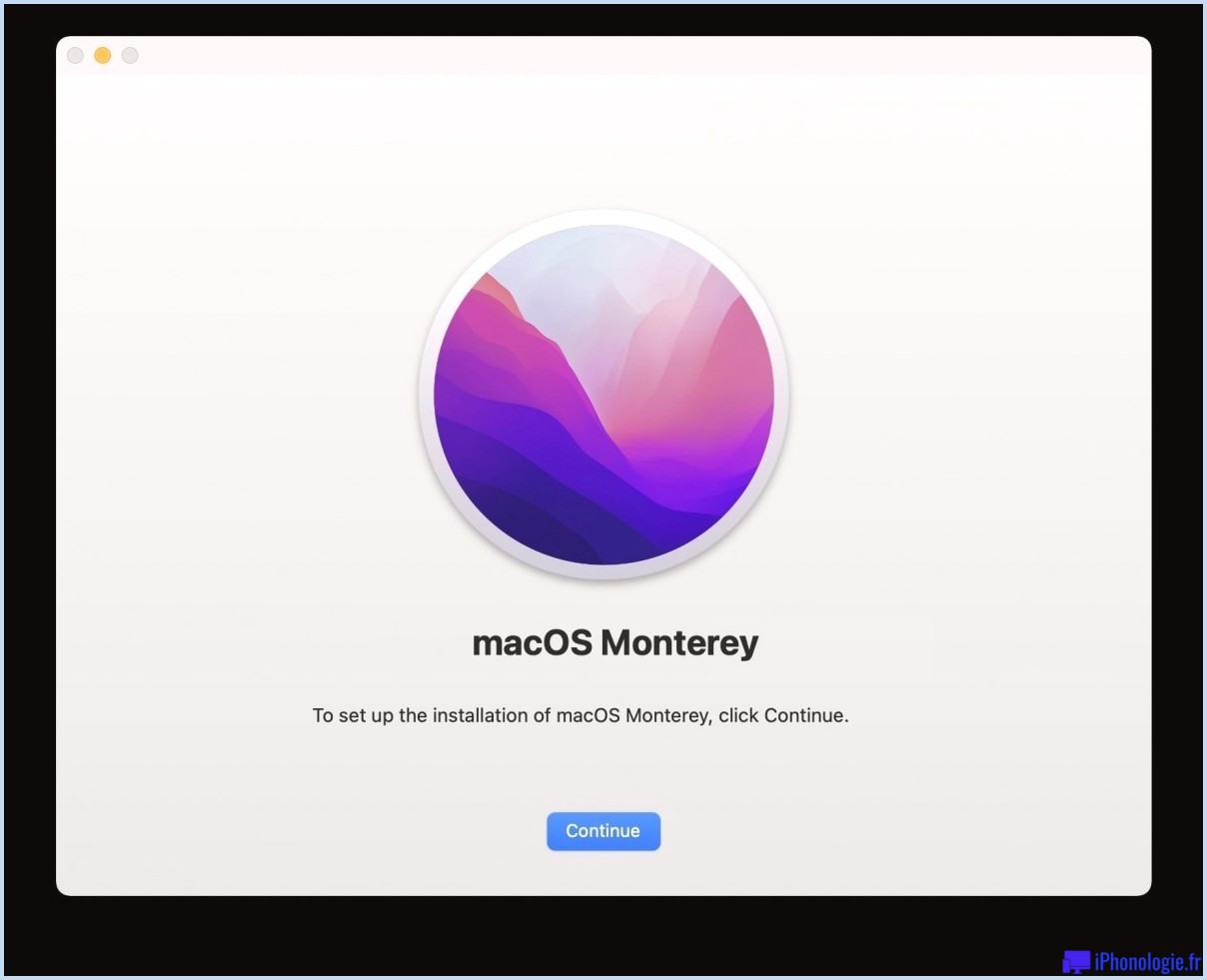 Installer macOS Monterey