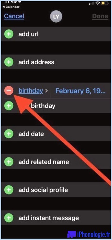 Supprimer les anniversaires des contacts pour supprimer les anniversaires des calendriers