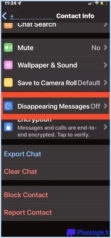 Comment activer les messages qui disparaissent dans WhatsApp