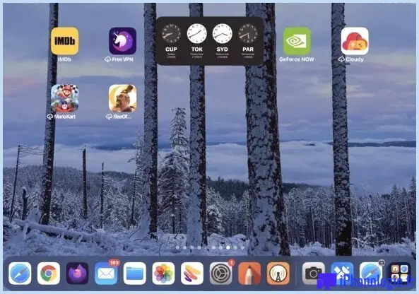 Ajouter et placer le widget sur l'écran d'accueil de l'iPad