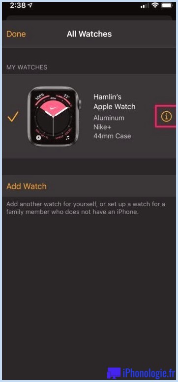 Comment dissocier Apple Watch
