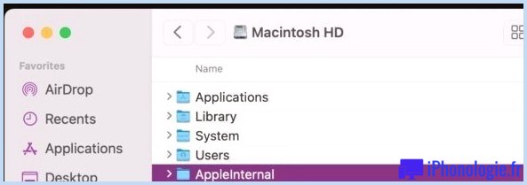 Dossier AppleInternal sur Mac
