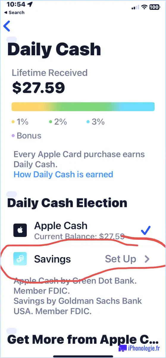 Comment configurer le compte d'épargne Apple sur iPhone