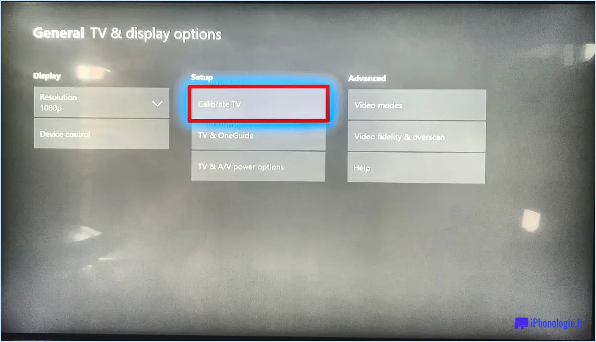 Comment adapter la xbox one à l'écran?