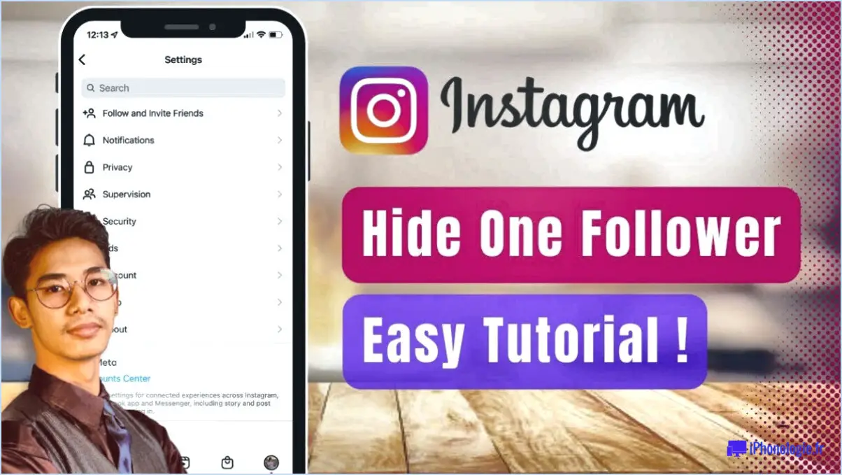 Comment cacher un follower sur instagram?