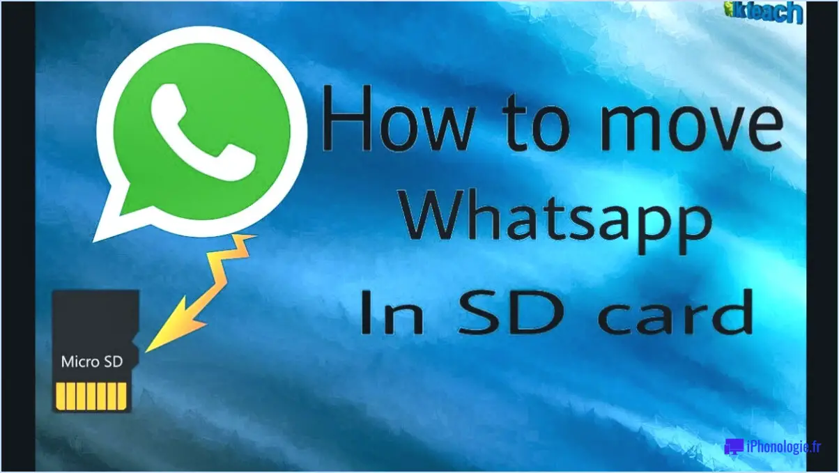 Comment configurer le stockage de whatsapp sur la carte sd?