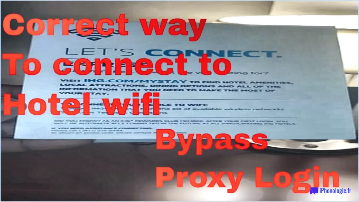 Comment connecter la ps4 au wifi de l'hôtel ihg?