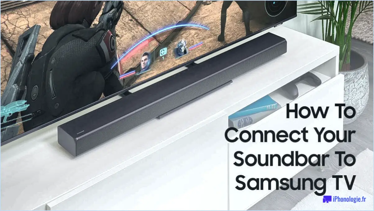 Comment coupler une barre de son samsung à un téléviseur samsung?