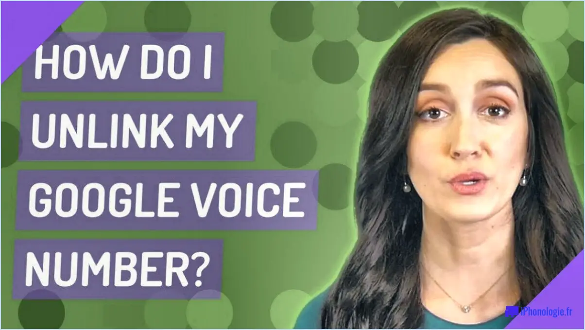 Comment dissocier Google Voice?