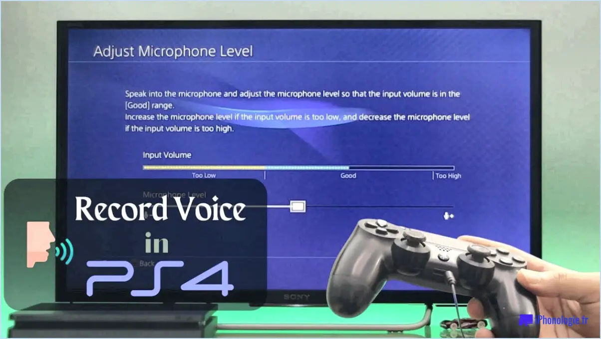 Comment enregistrer l'écran sur ps4 avec la voix?