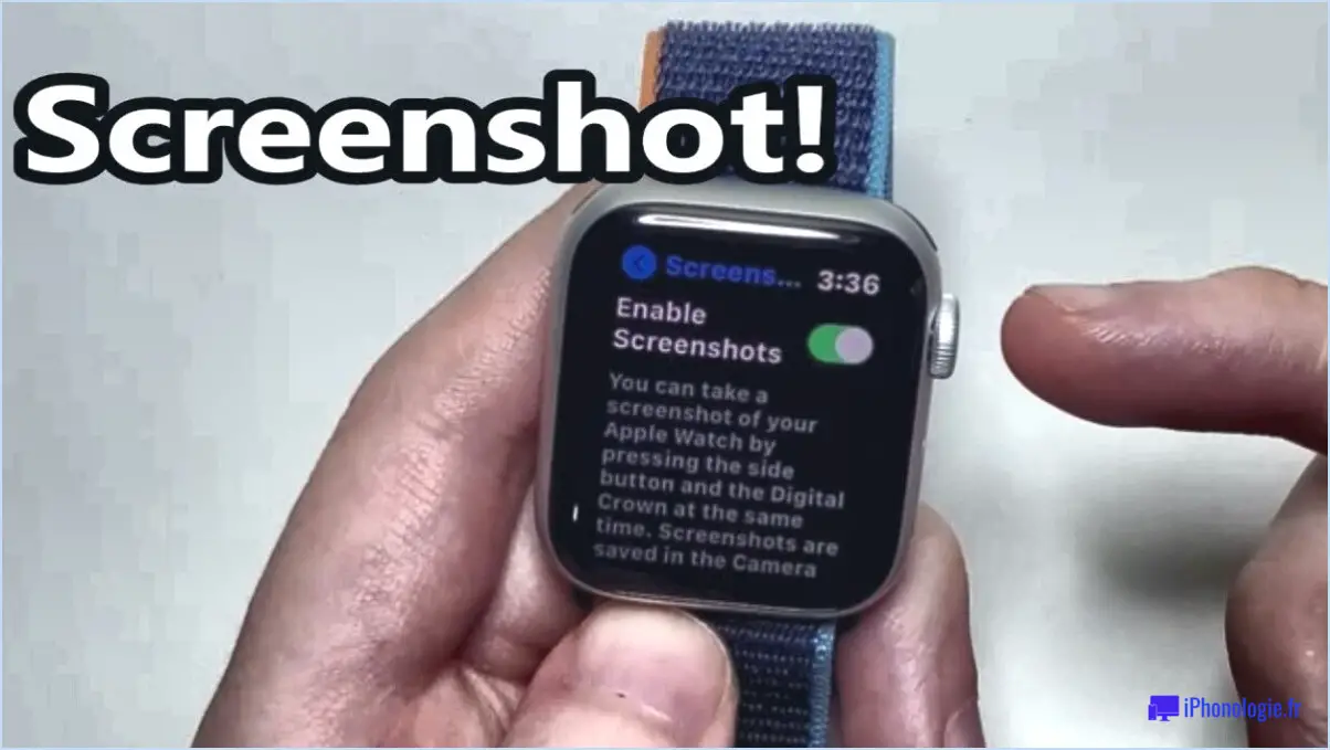 Comment faire une capture d'écran sur l'apple watch?