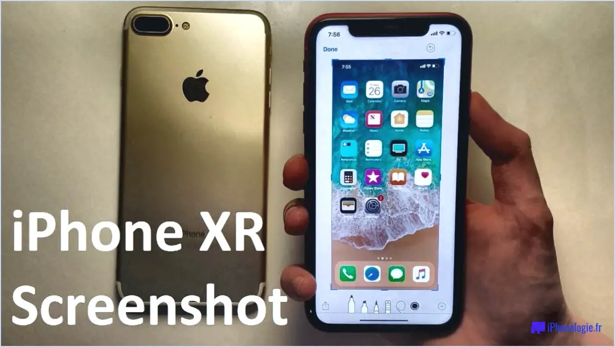 Comment faire une capture d'écran sur l'iphone xr?