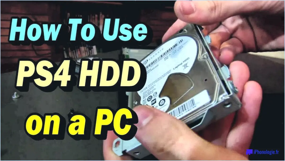 Comment formater le disque dur de la ps4 pour le pc?