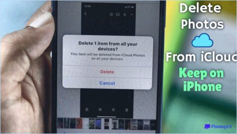 Comment garder les photos dans icloud mais pas sur l'iphone?