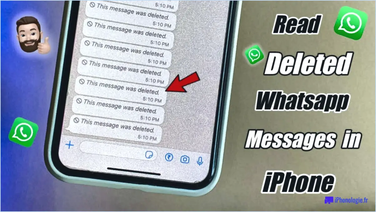 Comment lire les messages supprimés sur whatsapp sur iphone