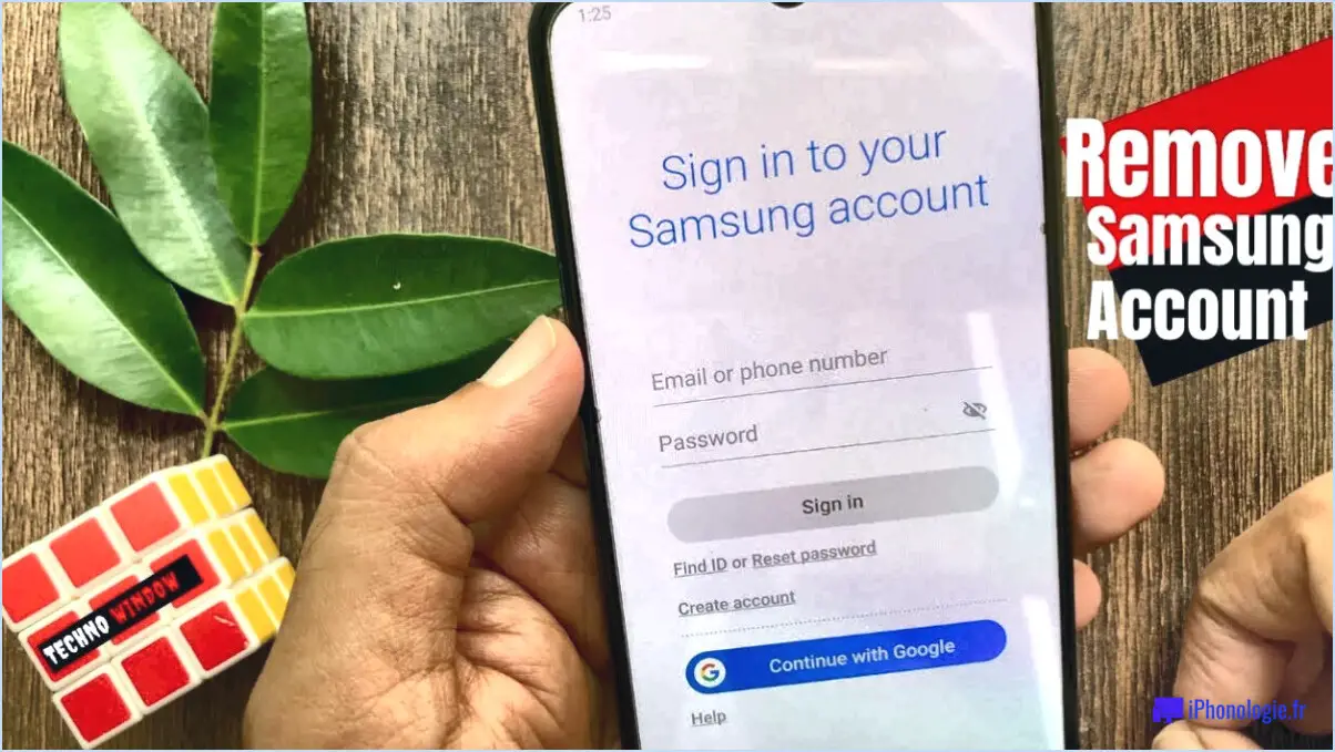 Comment me déconnecter du compte Samsung?