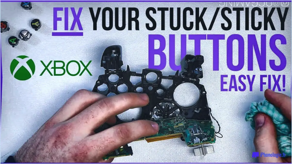 Comment nettoyer les boutons de la xbox qui collent?