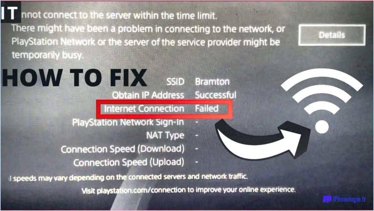 Comment résoudre le problème de la connexion du ps4 à l'internet?