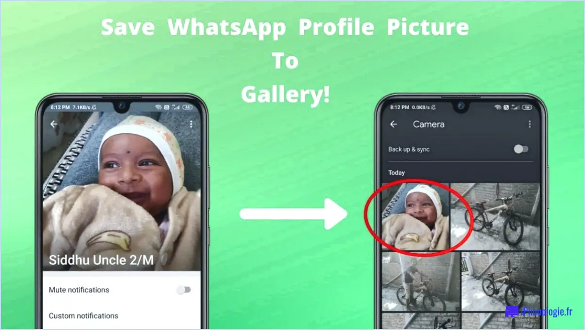 Comment sauvegarder la photo de profil dans whatsapp?