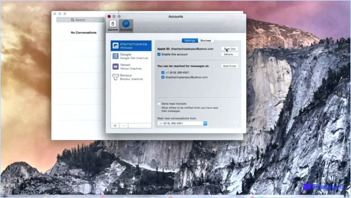 Comment se déconnecter de Mail sur un Mac?