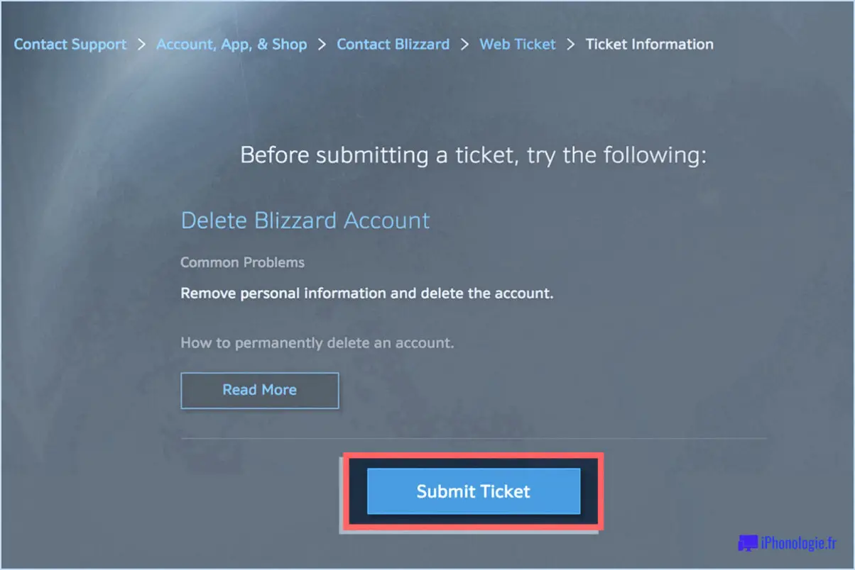 Comment supprimer définitivement mon compte Blizzard?