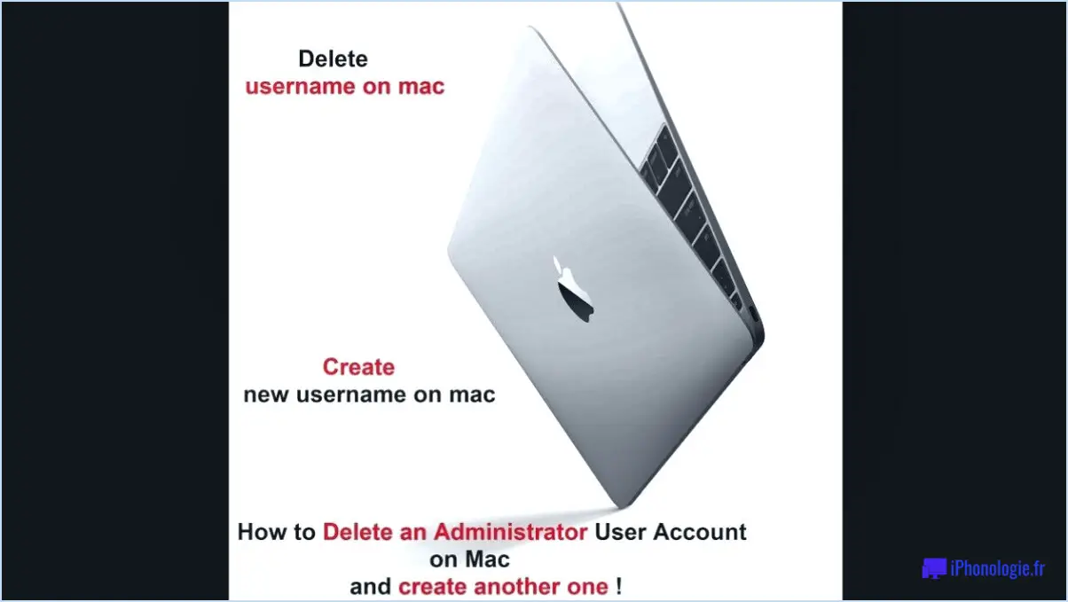 Comment supprimer l'administrateur sur le Macbook Air?