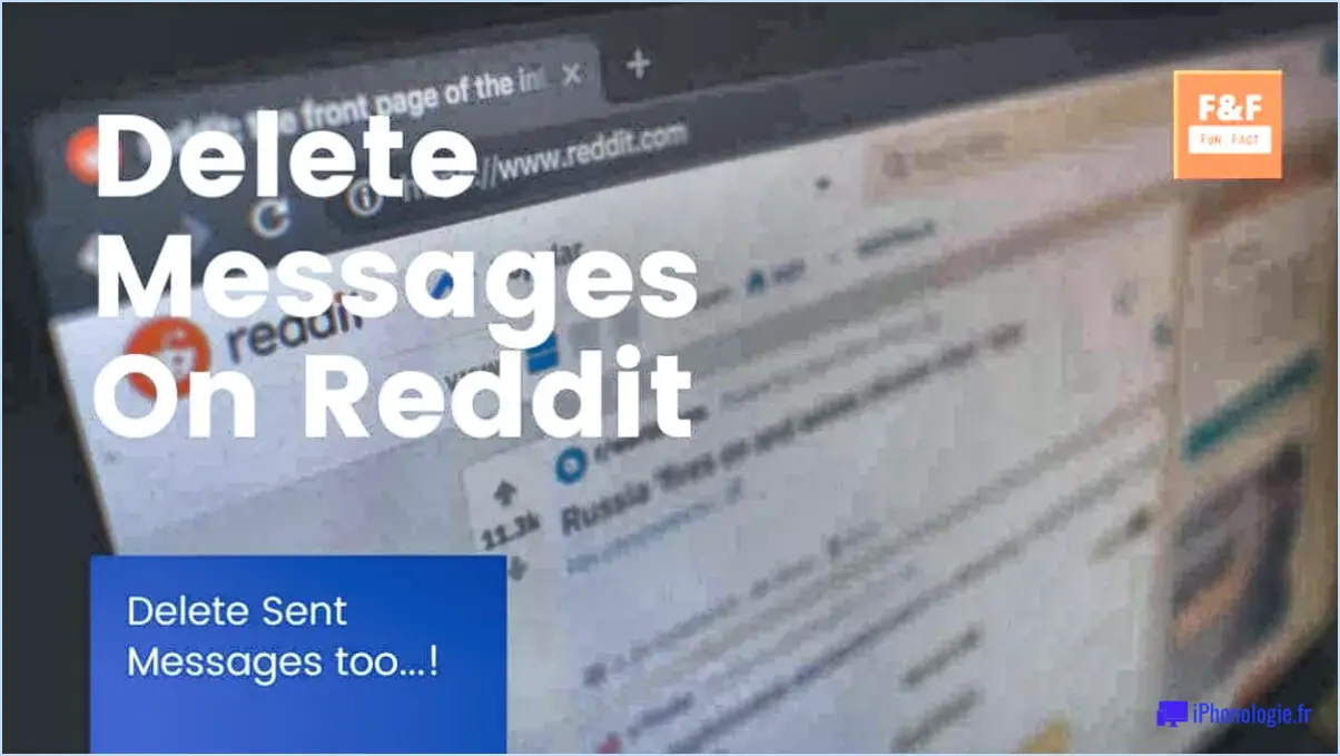 Comment supprimer les messages privés sur reddit?