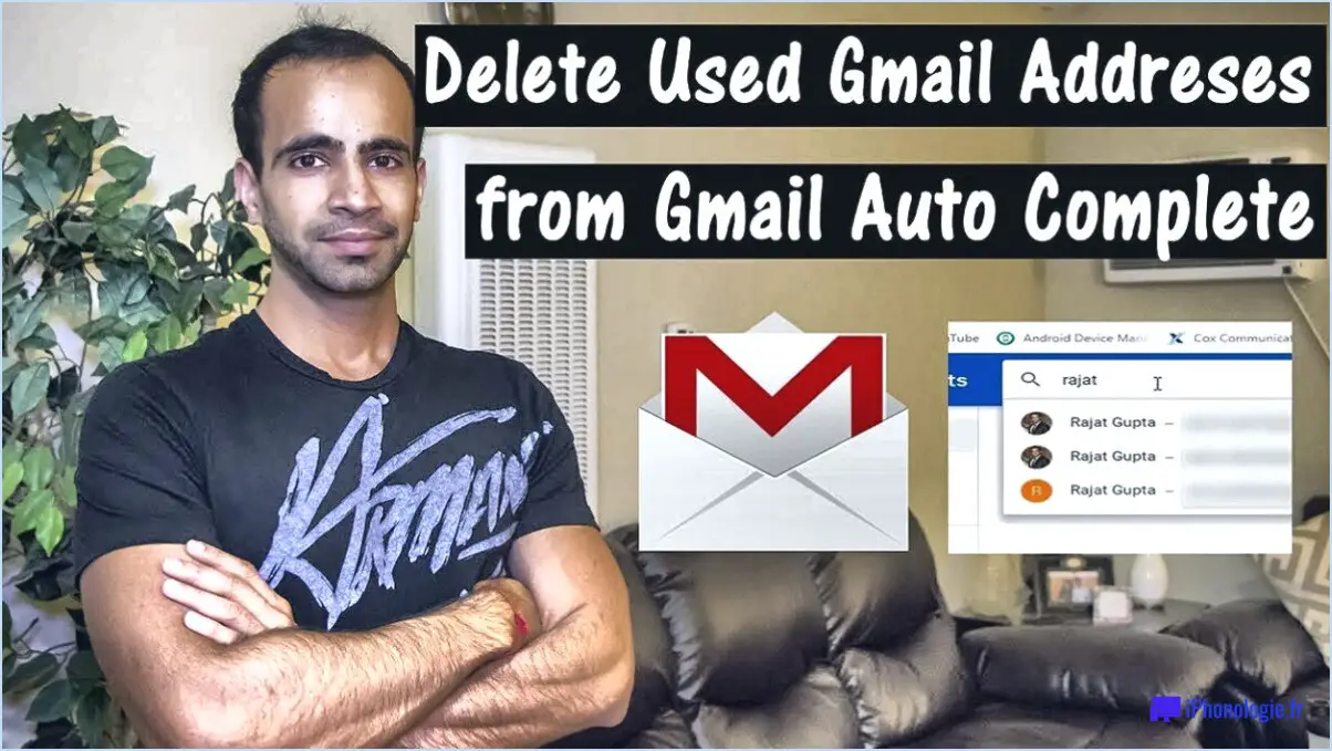 Comment supprimer un compte Gmail de ma liste d'ordinateurs?