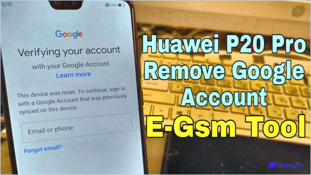 Comment supprimer un compte Gmail de mon Huawei p20 Pro?