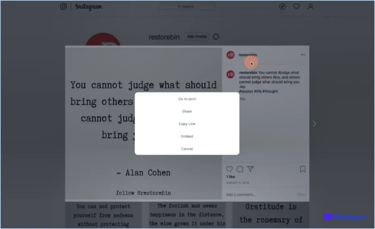 Comment supprimer une publication sur Instagram?