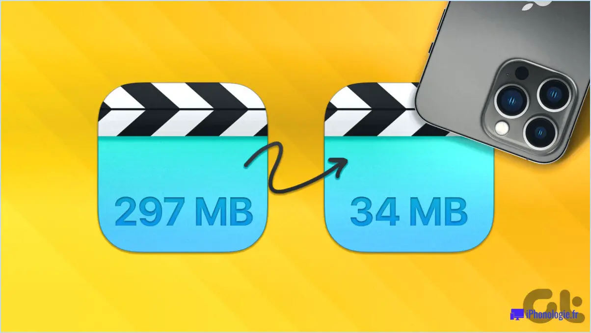 Comment vérifier la taille d'une vidéo sur l'iphone 5?