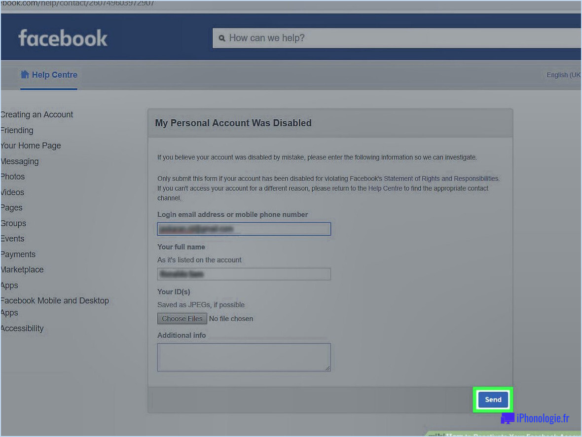 Comment vérifier si votre Facebook a été supprimé?