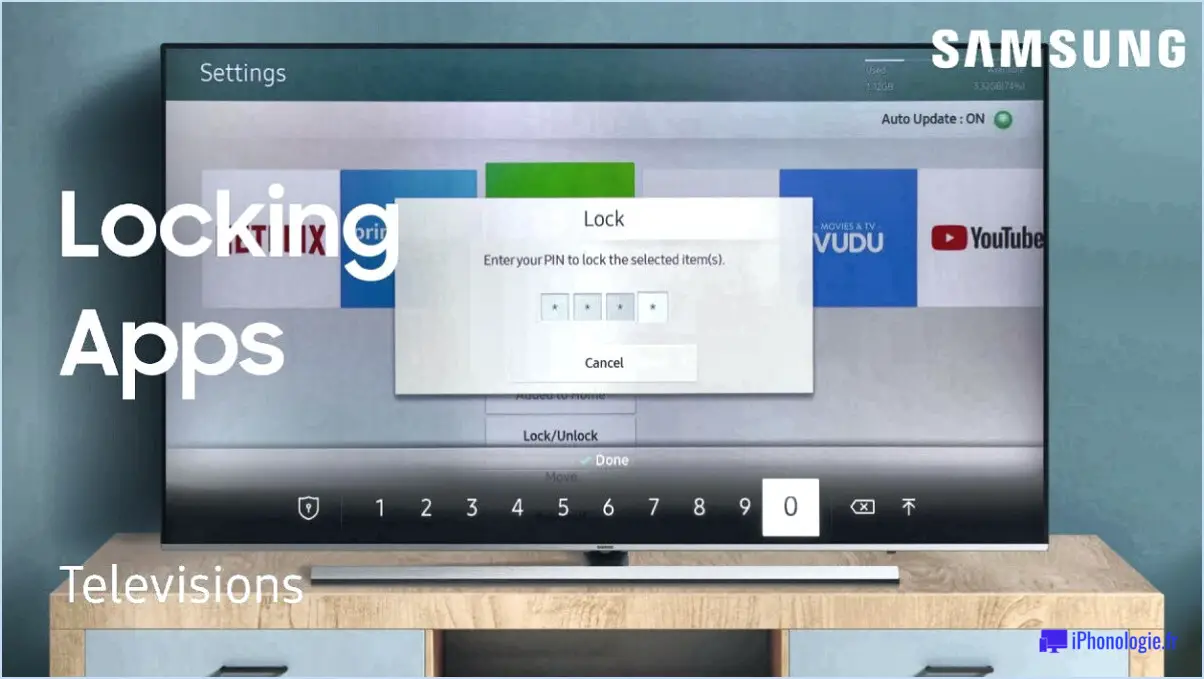 Comment verrouiller la smart tv de samsung avec un mot de passe?