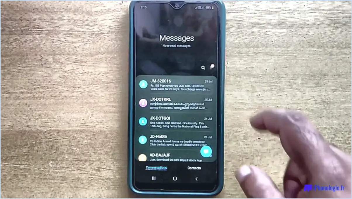 Comment voir les messages bloqués sur android?