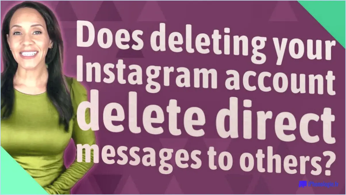 La suppression d'un compte instagram efface-t-elle les messages?