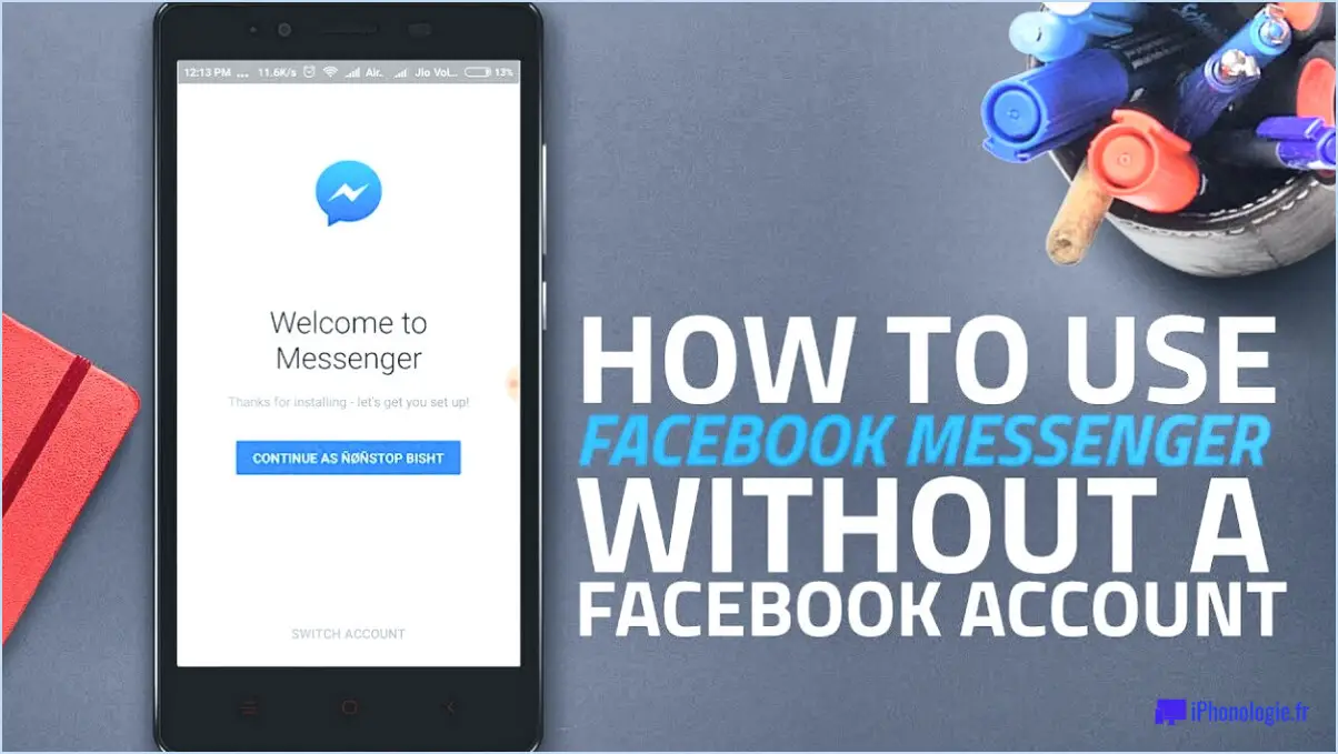 Peut-on utiliser messenger sans compte facebook?