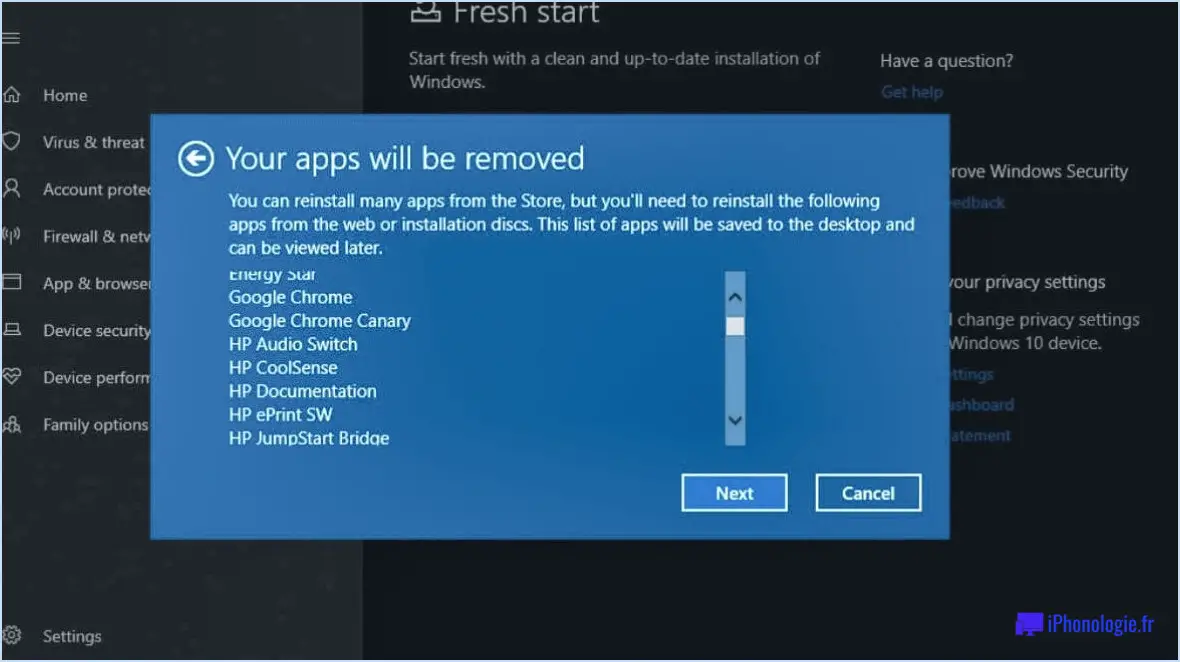 Quelles sont les applications que je peux supprimer de windows 10?