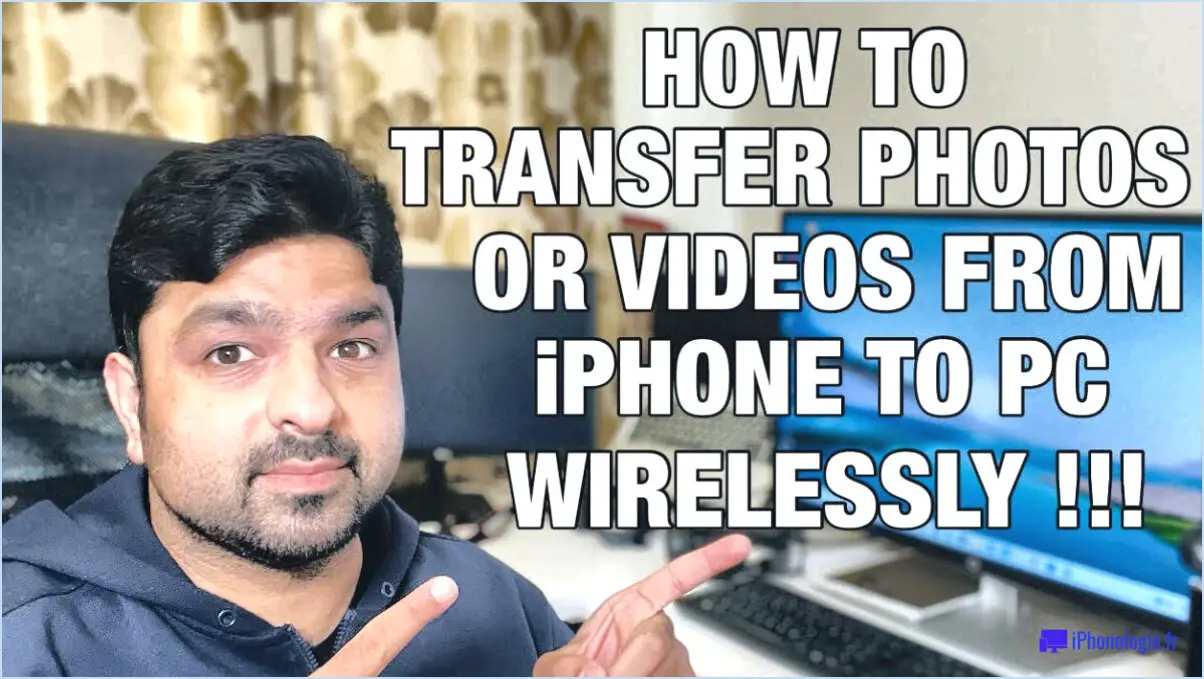 Transfert sans fil de vidéos de l'iphone vers un pc windows 10?
