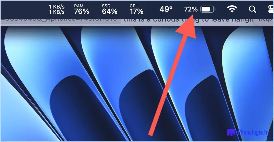 Afficher le pourcentage de batterie dans la barre de menu Mac pour les ordinateurs portables Mac