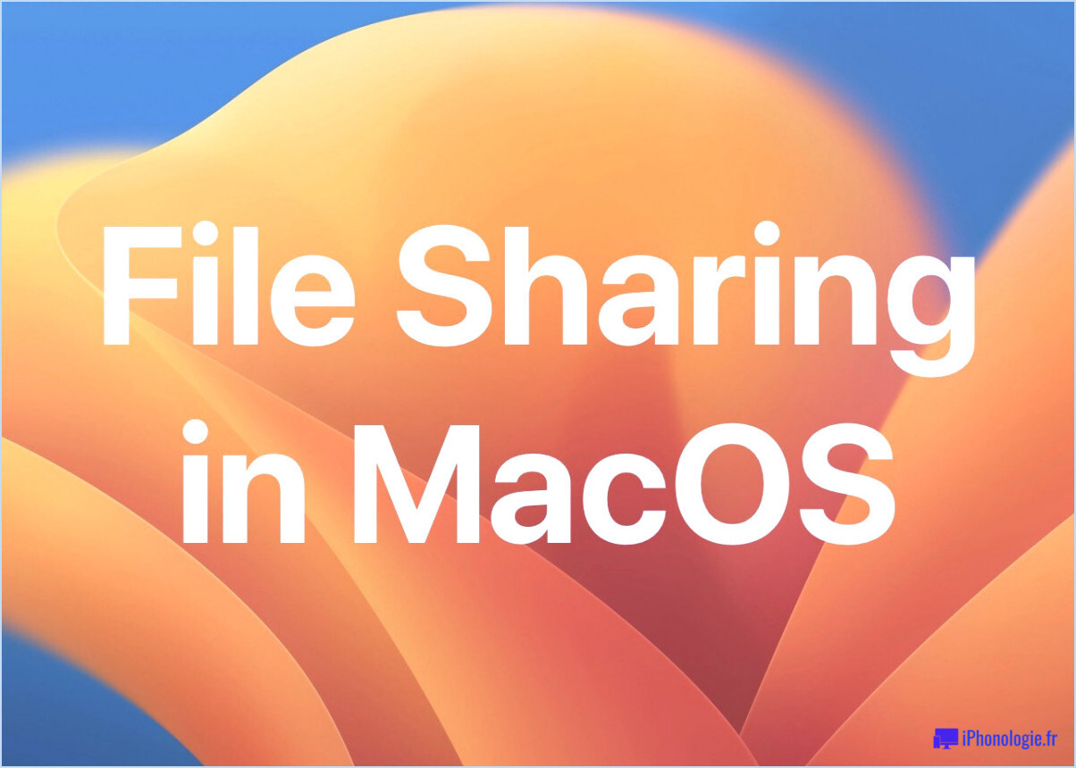Le partage de fichiers dans macOS est facile une fois que vous apprenez à l'activer