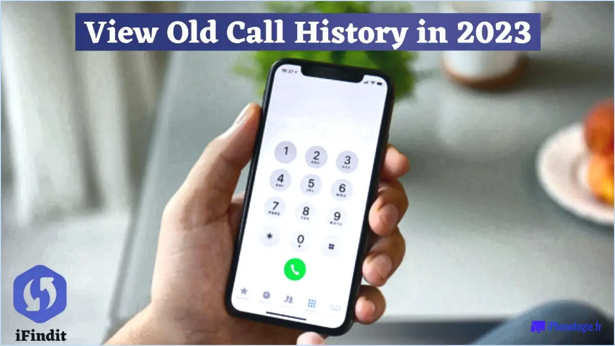 Comment accéder aux anciens journaux d'appels sur l'iphone?