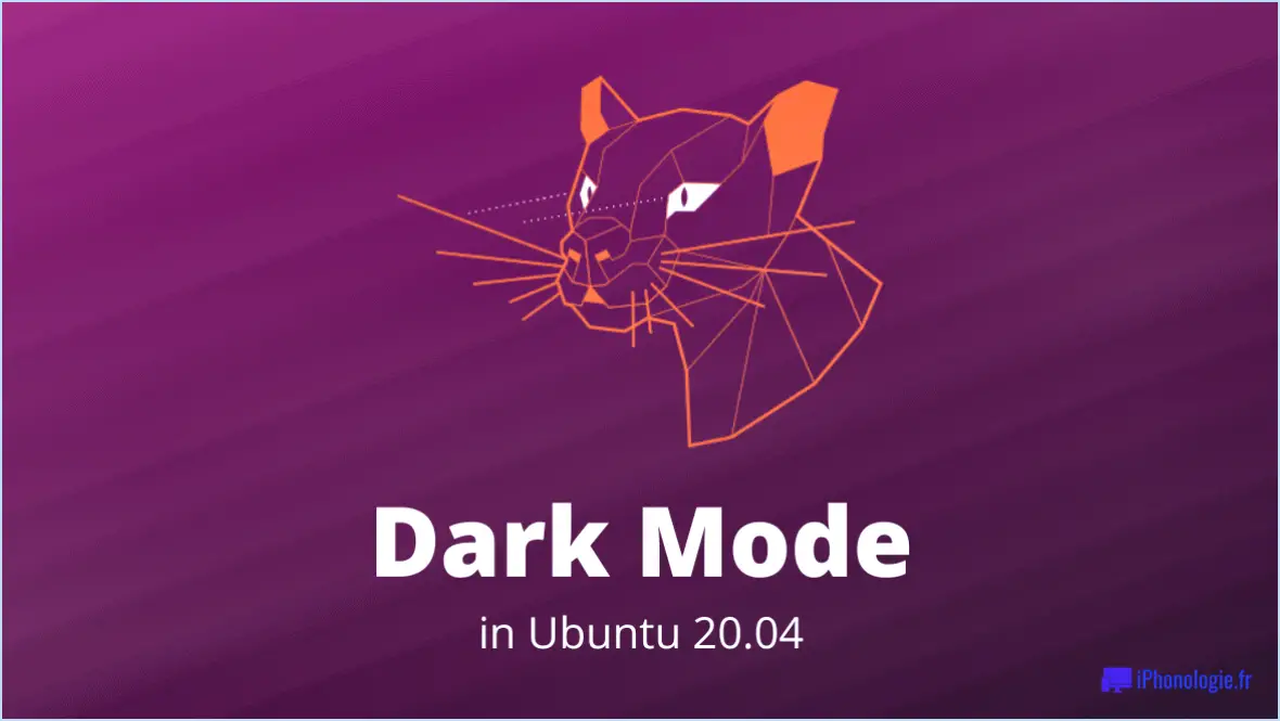 Comment activer complètement le mode sombre dans ubuntu 20 04, y compris le calendrier?