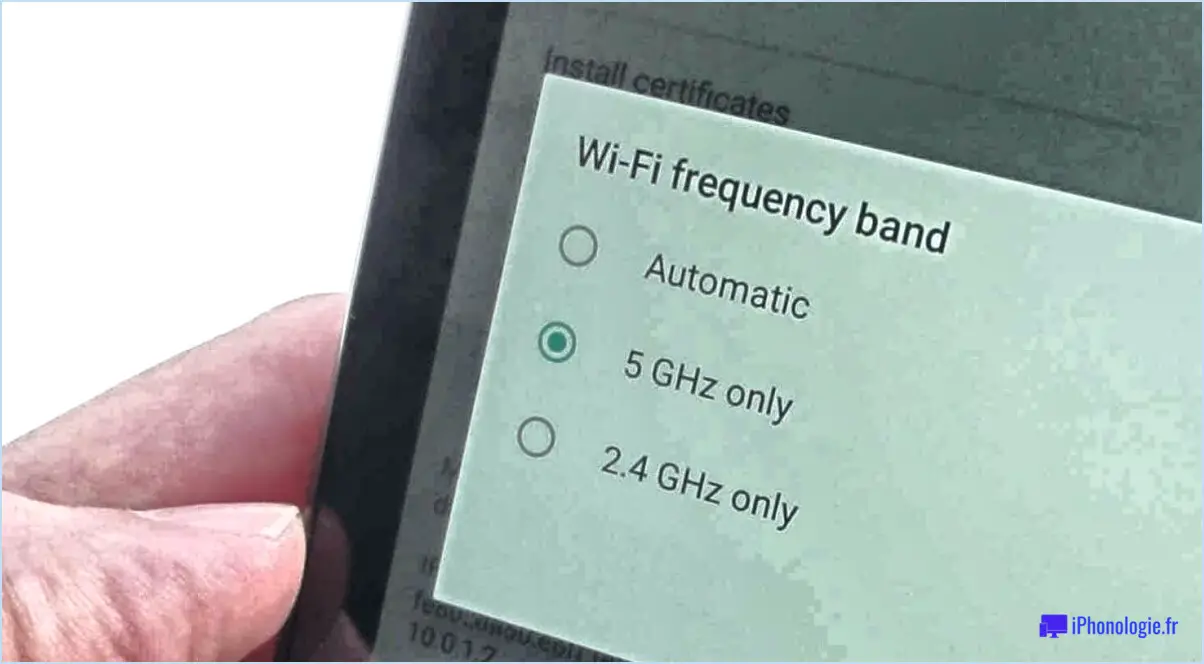 Comment activer le wifi 5ghz sur android?